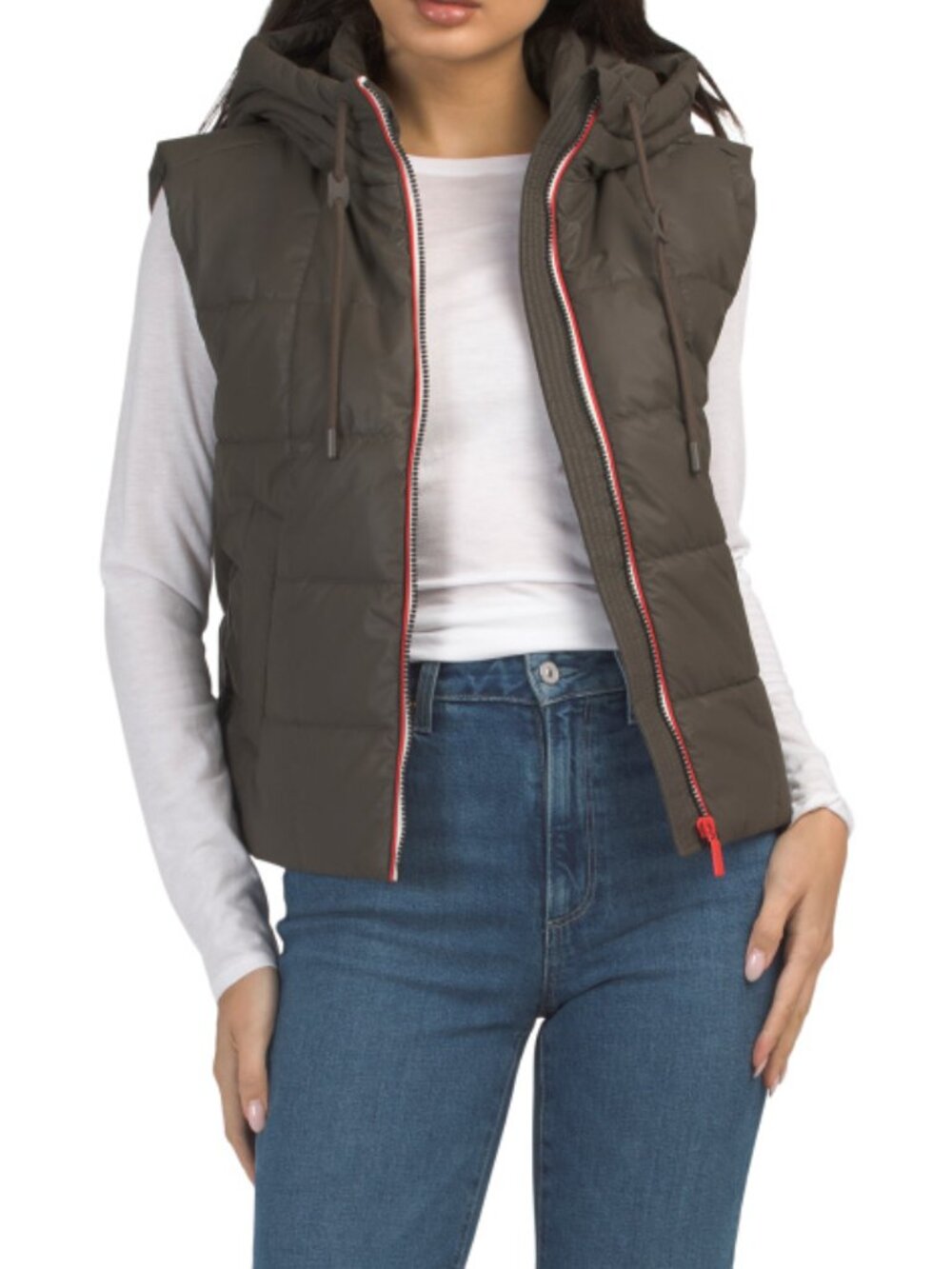 HUNTER Lindsey Square Quilted Vest With Snap Side Slits